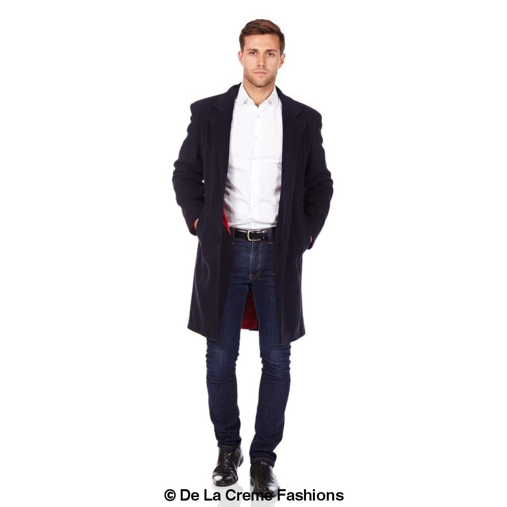 De La Creme MAN - Wool &amp; Cashmere Blend Formal Security Overcoat