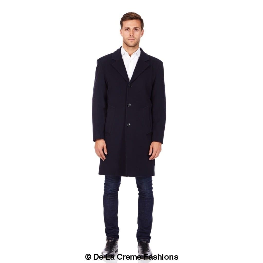 De La Creme MAN - Wool &amp; Cashmere Blend Formal Security Overcoat