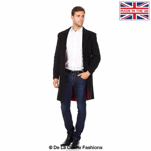 De La Creme MAN - Wool &amp; Cashmere Blend Formal Security Overcoat