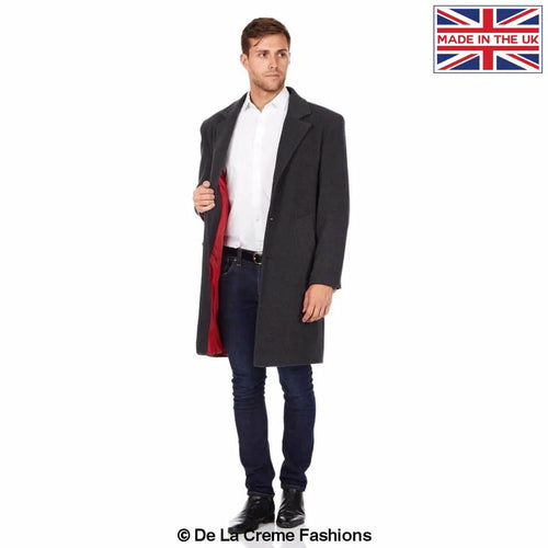 De La Creme MAN - Wool &amp; Cashmere Blend Formal Security Overcoat