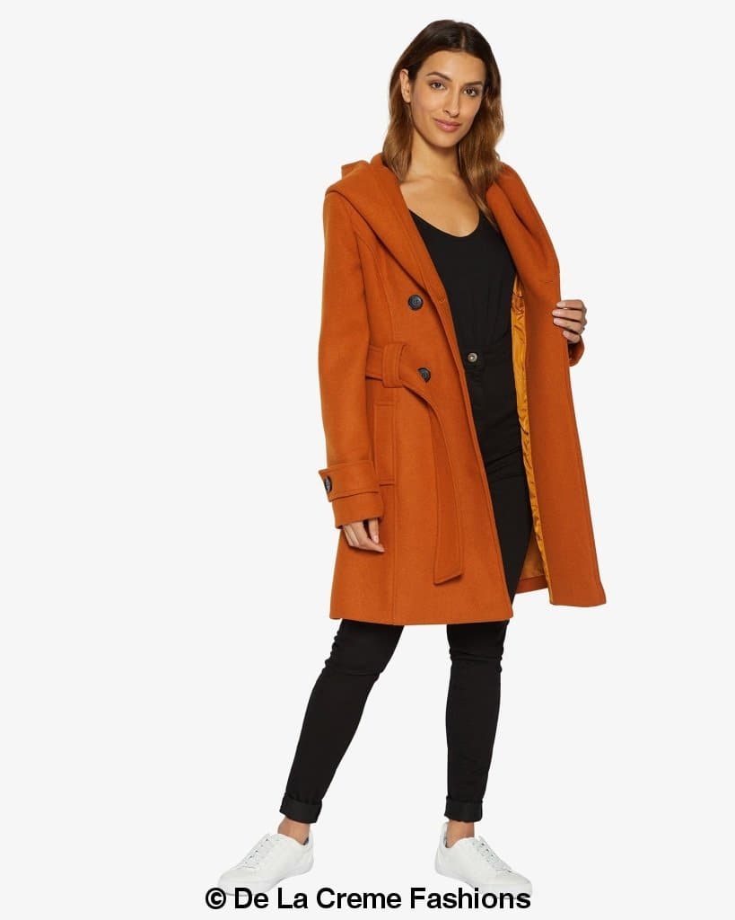 Slim Fit Shawl Hooded Coat (1325)