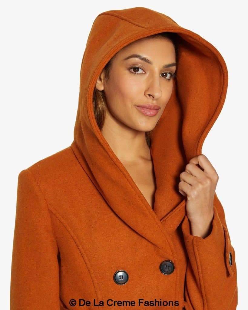 Slim Fit Shawl Hooded Coat (1325)