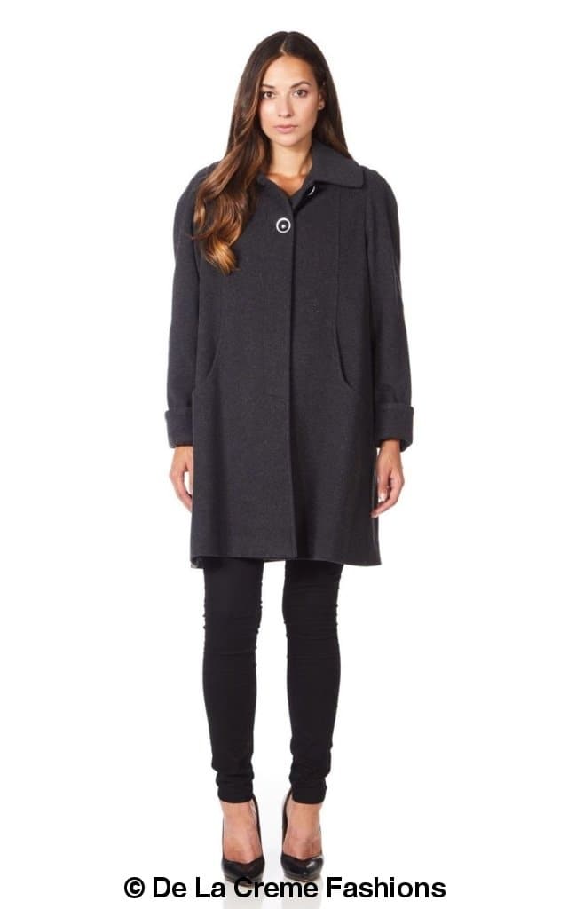 [PRE-ORDER] Wool and Cashmere Blend Swing Coat (1711)