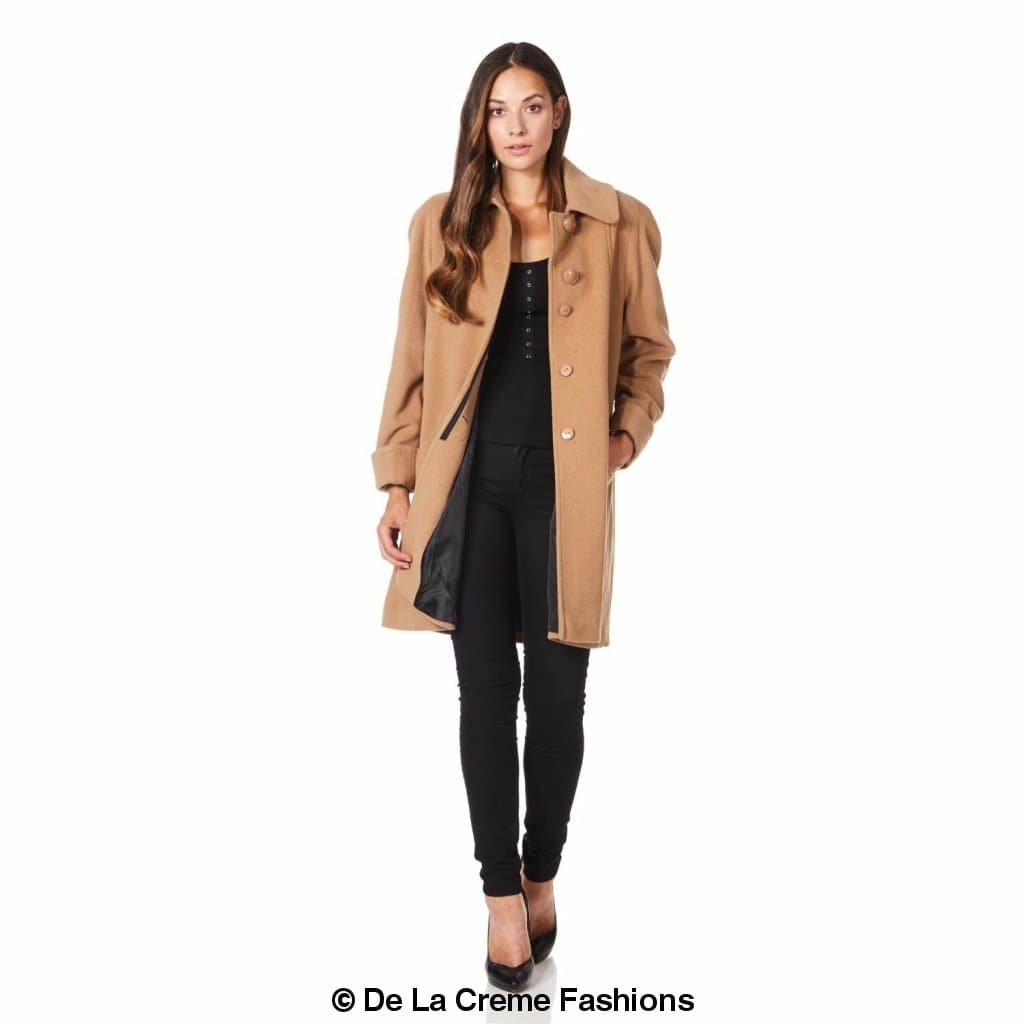 [PRE-ORDER] Wool and Cashmere Blend Swing Coat (1711)