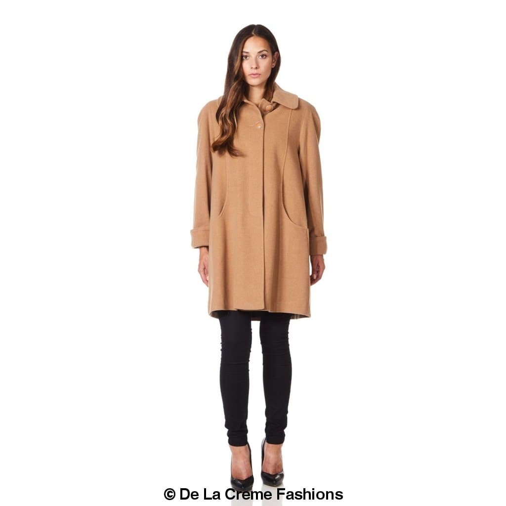 [PRE-ORDER] Wool and Cashmere Blend Swing Coat (1711)