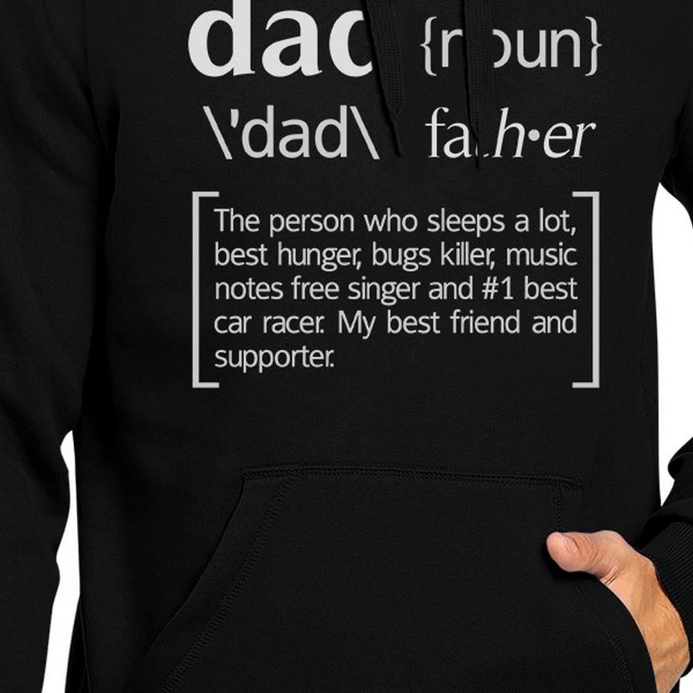 Dad Noun Black Unisex Hoodie Funny Saying Graphic