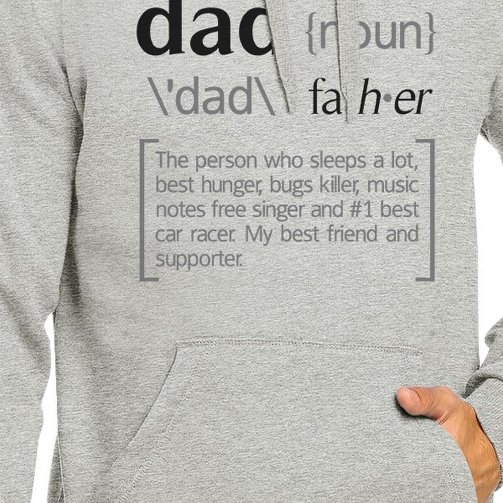 Dad Noun Grey Unisex Funny Design Hoodie For