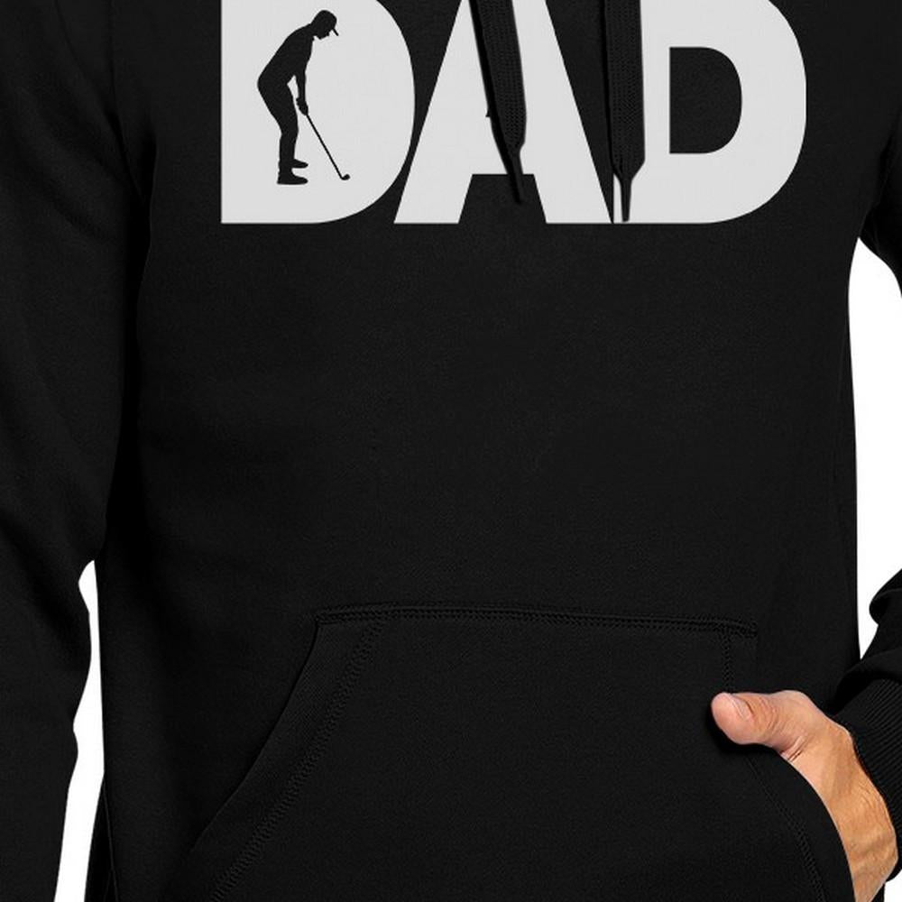 Dad Golf Unisex Black Hoodie Funny Design Graphic