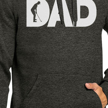 Dad Golf Gray Unisex Pullover Hoodie Fleece Golf