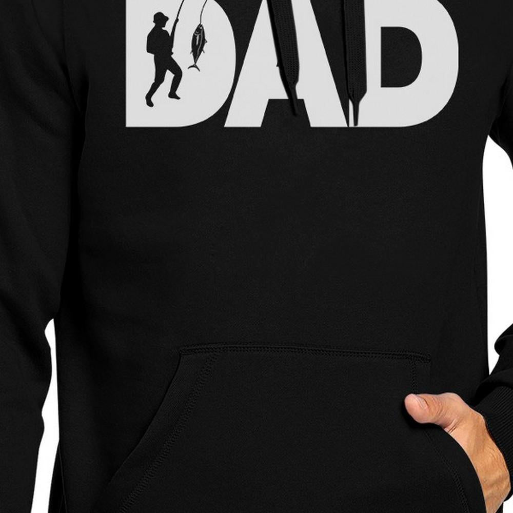 Dad Fish Black Hoodie Fathers Day Gifts For