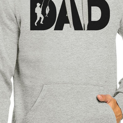 Dad Fish Grey Unisex Hoodie Perfect Gift Ideas For