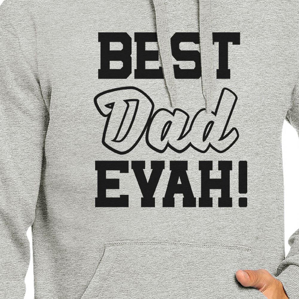 Best Dad Evah Unisex Grey Round Neck Hoodie For