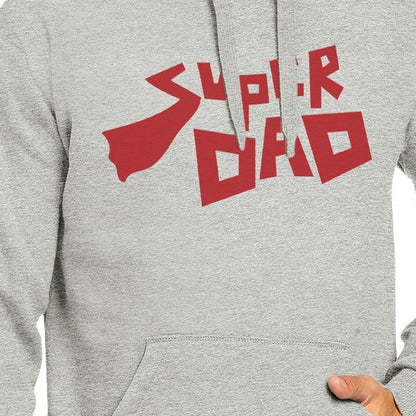 Super Dad Unisex Grey Cotton Hoodie Perfect