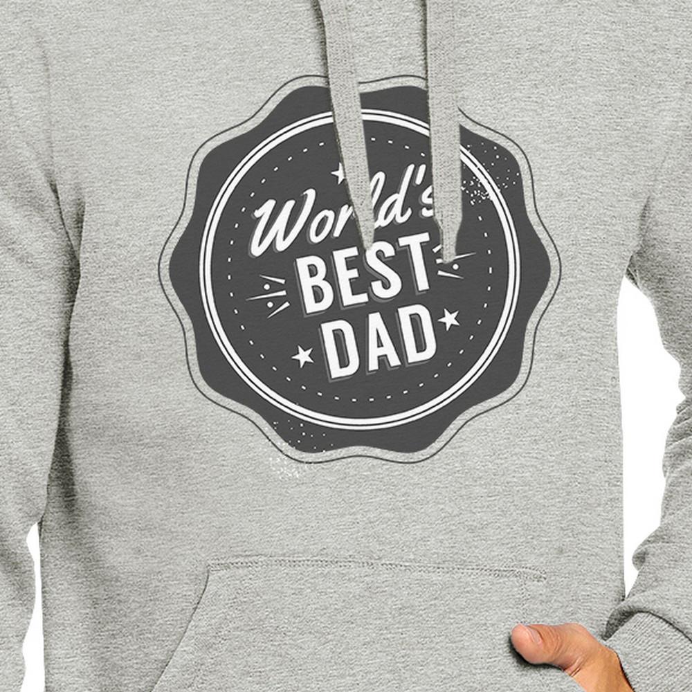 Worlds Best Dad Unisex Grey Funny Design Hoodie