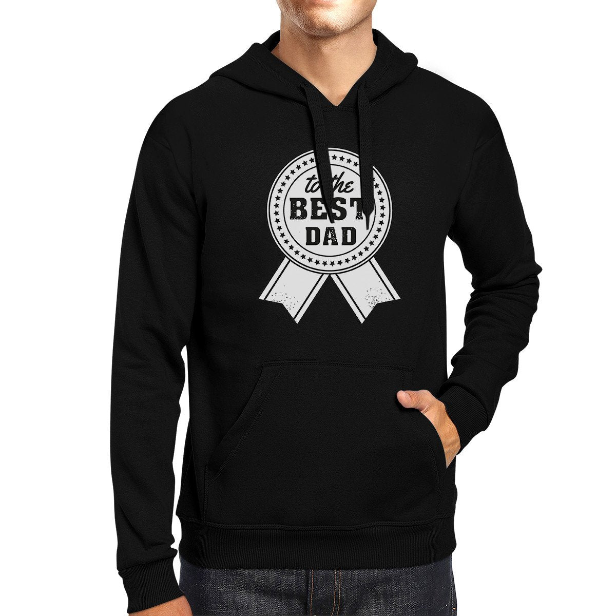 To The Best Dad Unisex Black Vintage Design Hoodie