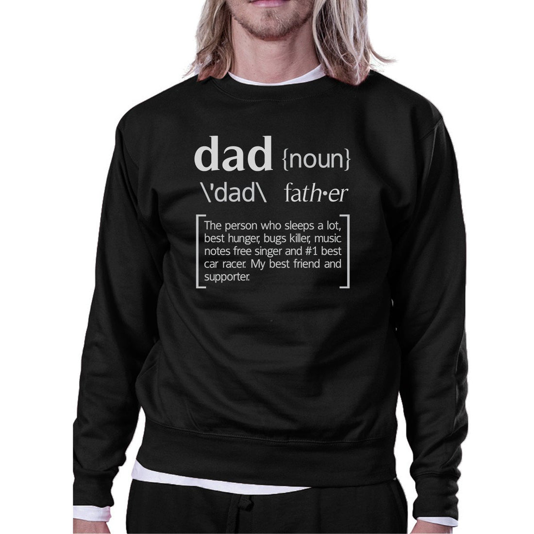 Dad Noun Black Pullover Sweatshirt Funny Birthday