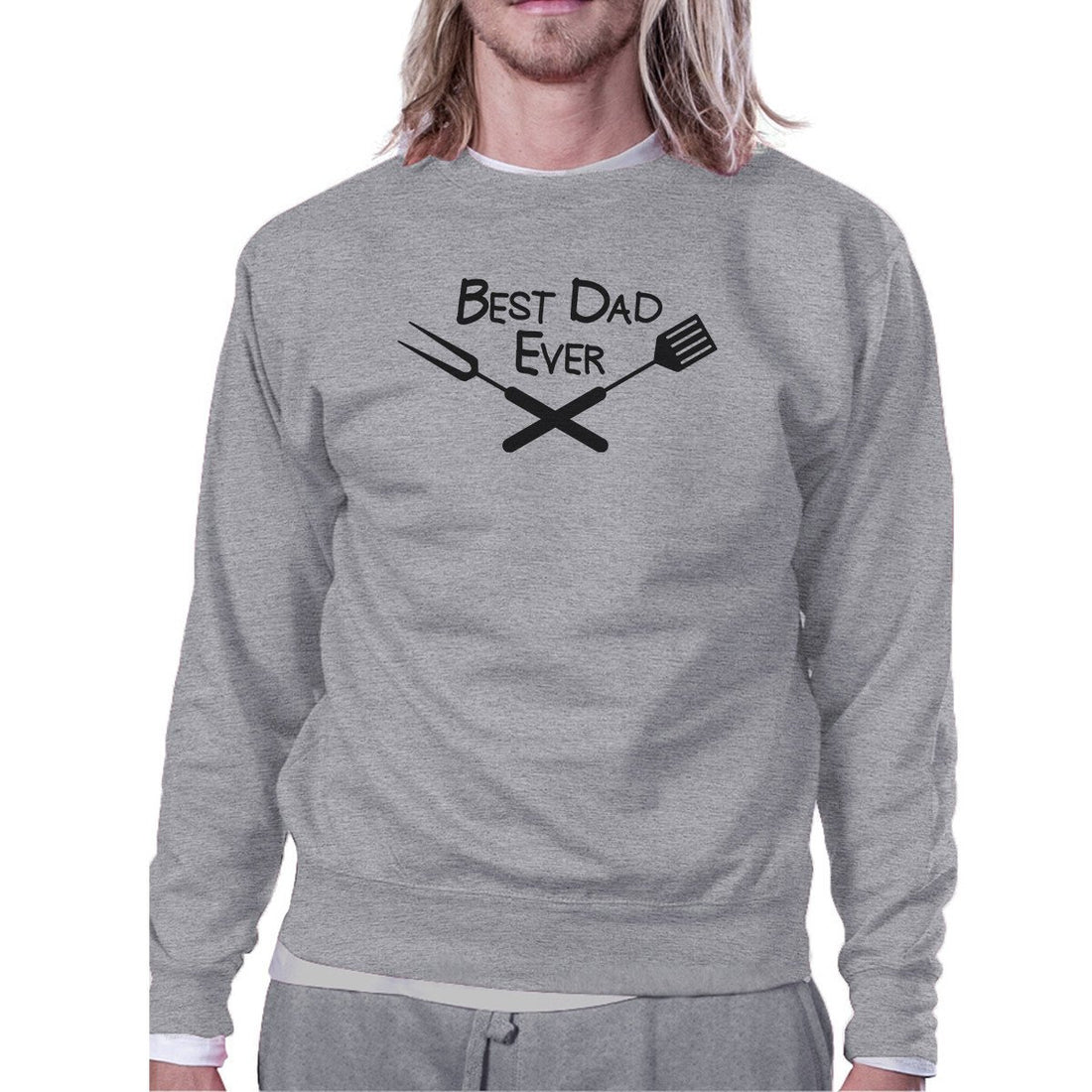 Best Bbq Dad Grey Unisex Sweatshirt Pullover