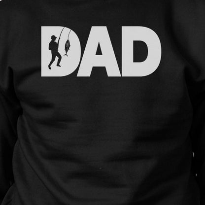 Dad Fish Black Sweatshirt Fathers Day Gifts For