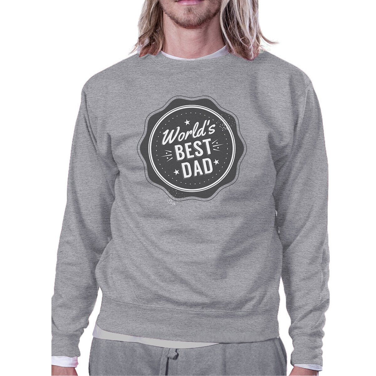 Worlds Best Dad Unisex Grey Funny Design