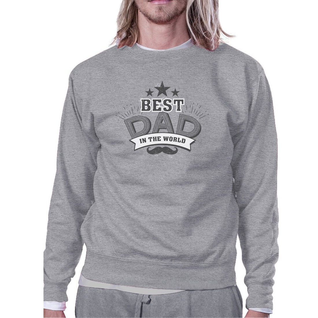 Best Dad In The World Unisex Grey Sweatshirt