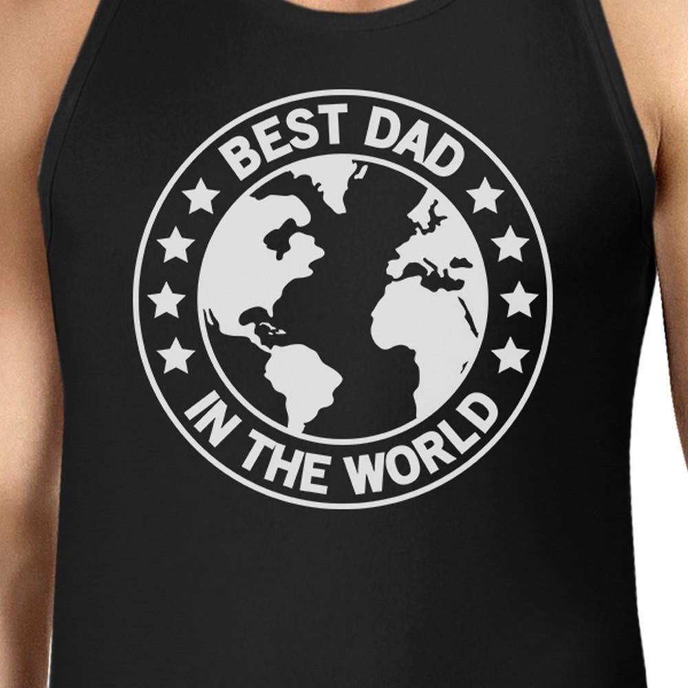 World Best Dad Mens Black Cotton Tank Top Perfect