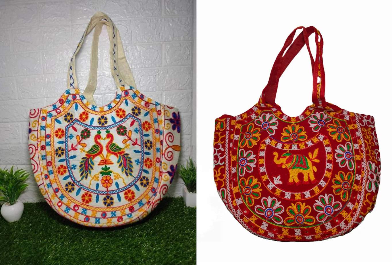 Rajasthani Art Jaipuri Style Hand Bag Pack of 2