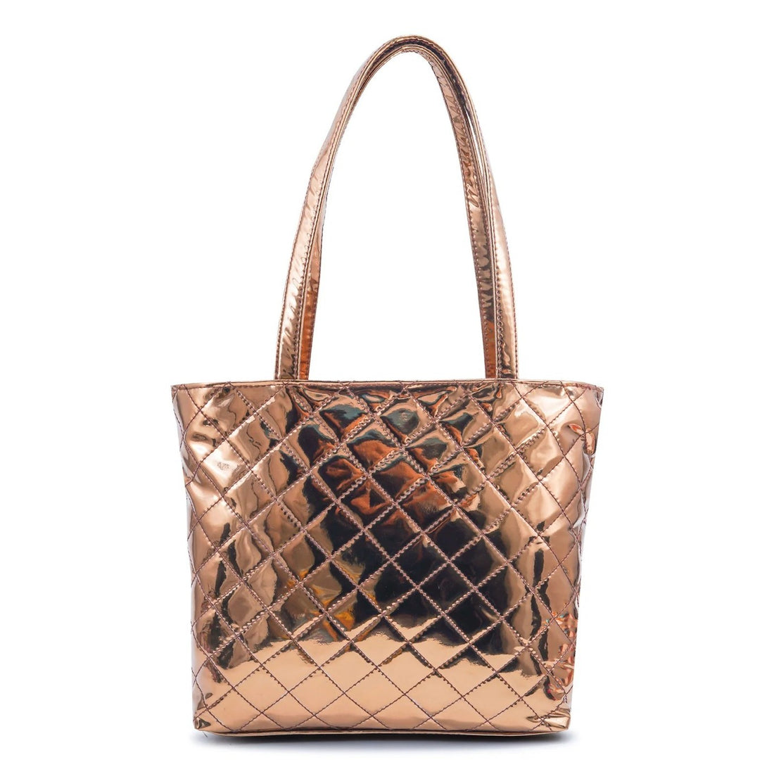 STYLISH GLOSSY COPPER HANDBAG, handbags for women-Copper