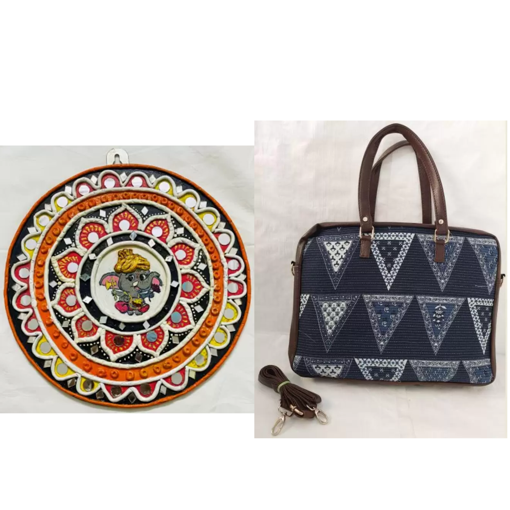 Wall Art Ganesh Ji &amp; Office Handbag For Men&