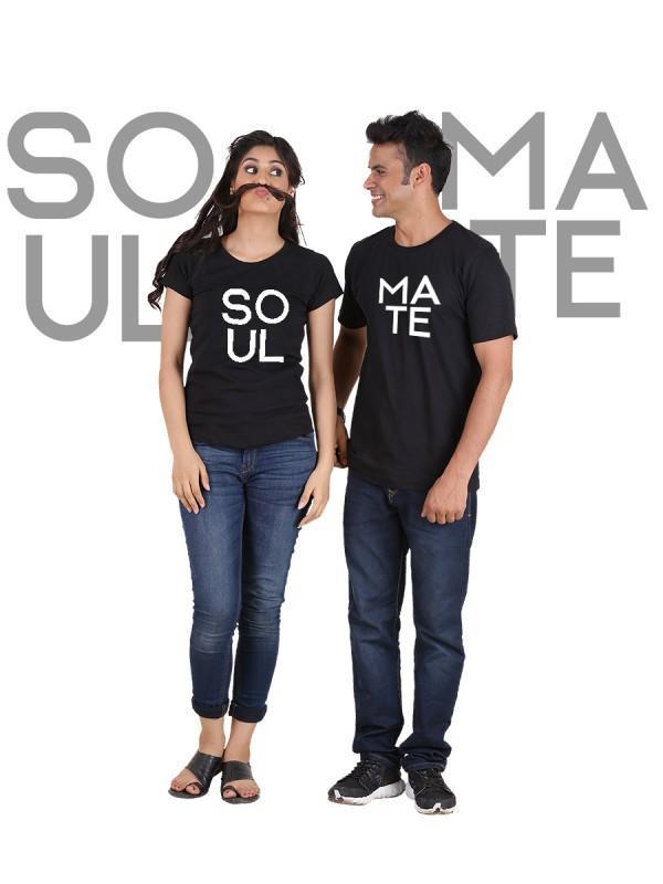 Soulmate (Classic) Classic Couple T-Shirt Black