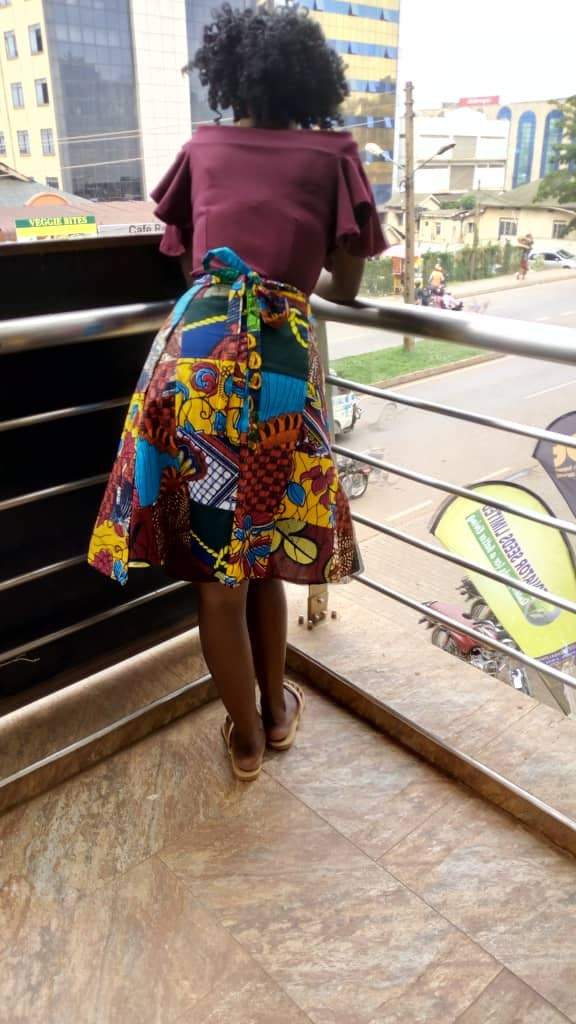 African Vintage kitenge wrap mini skirt