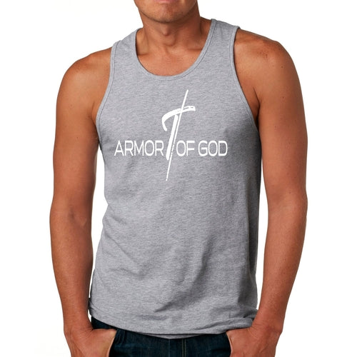 Mens Fitness Tank Top Graphic T-shirt Armor of God Cross