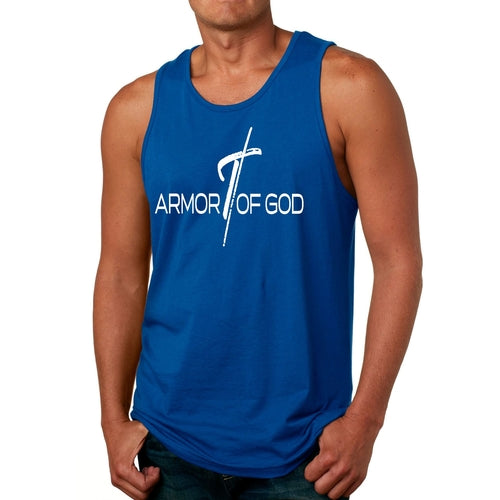 Mens Fitness Tank Top Graphic T-shirt Armor of God Cross