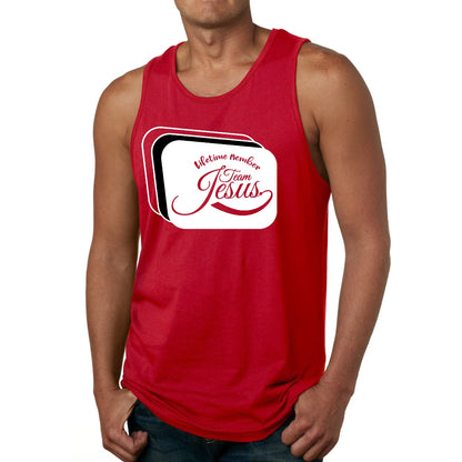 Mens Fitness Tank Top Graphic T-shirt Lifetime Member Team Jesus