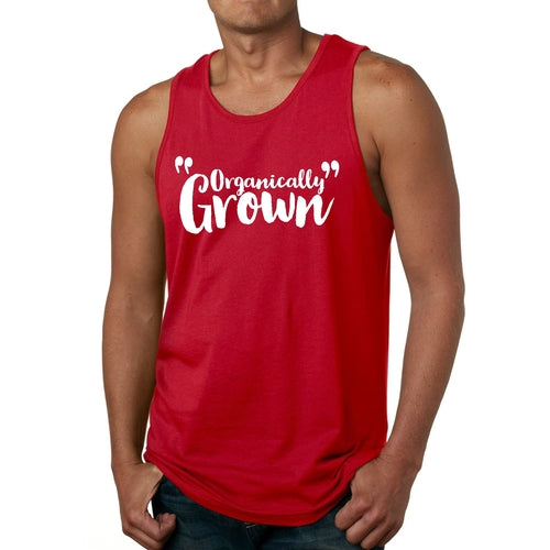 Mens Fitness Tank Top Graphic T-shirt Organically Grown - Affirmation