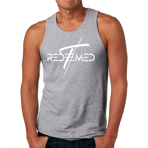 Mens Fitness Tank Top Graphic T-shirt Redeemed Cross