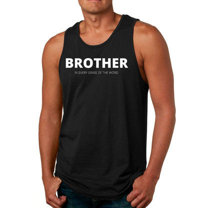 Mens Fitness Tank Top Graphic T-shirt Say it Soul, Brother (in Every