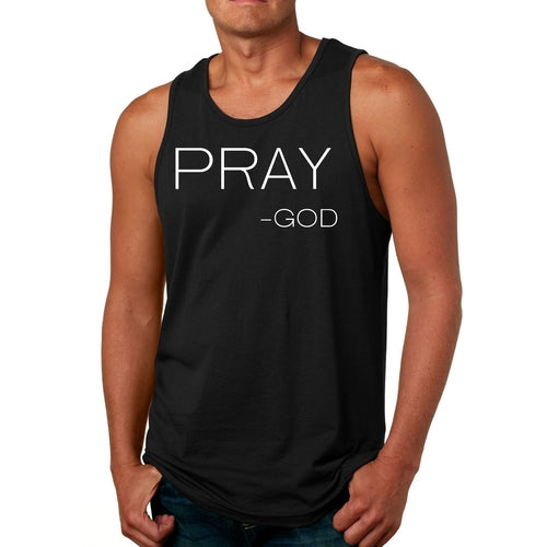 Mens Fitness Tank Top Graphic T-shirt Say it Soul, Pray -god