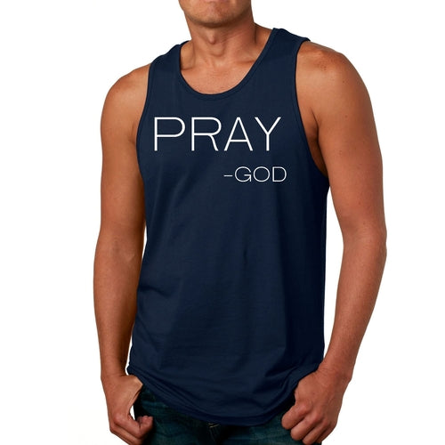 Mens Fitness Tank Top Graphic T-shirt Say it Soul, Pray -god