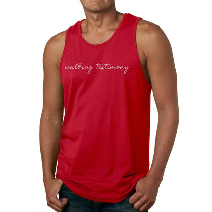 Mens Fitness Tank Top Graphic T-shirt Say it Soul, Walking Testimony