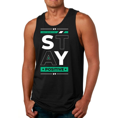 Mens Fitness Tank Top Graphic T-shirt Stay Positive