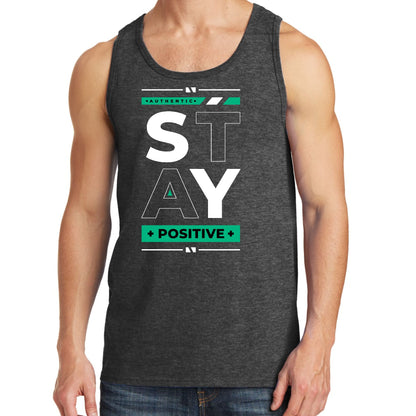 Mens Fitness Tank Top Graphic T-shirt Stay Positive