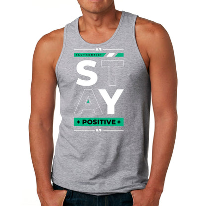 Mens Fitness Tank Top Graphic T-shirt Stay Positive