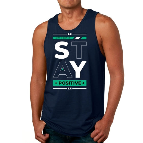 Mens Fitness Tank Top Graphic T-shirt Stay Positive