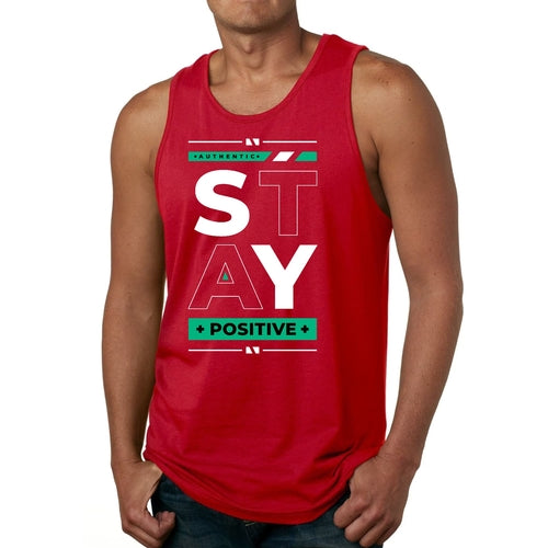 Mens Fitness Tank Top Graphic T-shirt Stay Positive