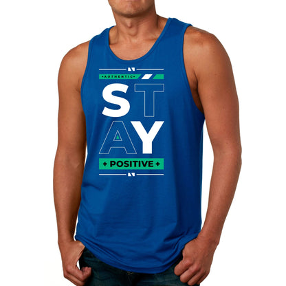 Mens Fitness Tank Top Graphic T-shirt Stay Positive