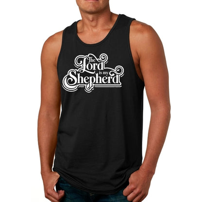 Mens Fitness Tank Top Graphic T-shirt the Lord is my Shepherd