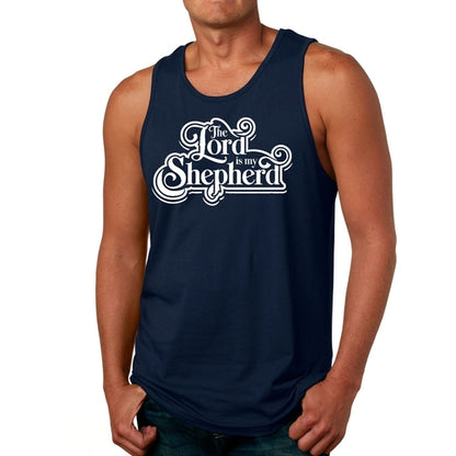 Mens Fitness Tank Top Graphic T-shirt the Lord is my Shepherd