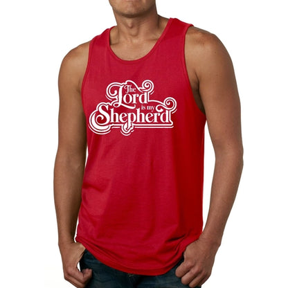 Mens Fitness Tank Top Graphic T-shirt the Lord is my Shepherd