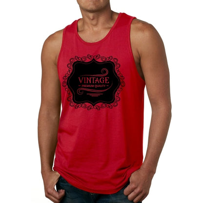 Mens Fitness Tank Top Graphic T-shirt Vintage Premium Quality Black