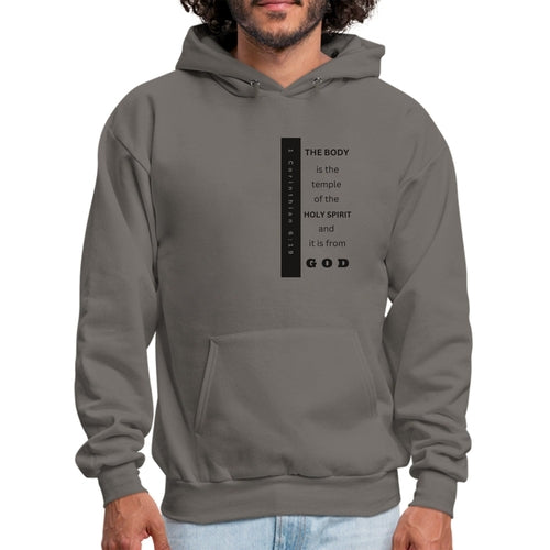 Mens Graphic Hoodie, the Body is the Temple of the Holy Spirit